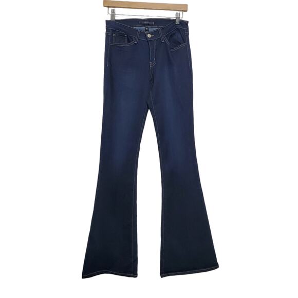 Flying Monkey | Dark Indigo Flare Leg Denim Jeans - Picture 1 of 9